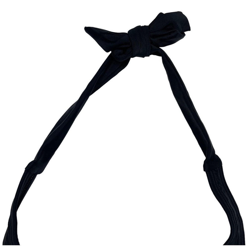 Tommy Hilfiger Black Smocked Halter Bikini Womens Swim Top Size Small - Picture 5 of 11